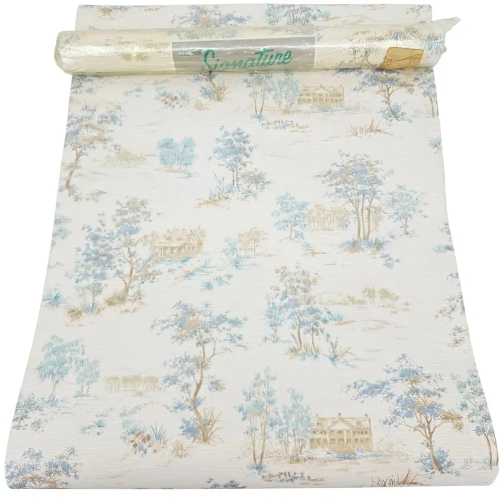 Scenic Cottagecore Vintage Wallpaper Norwall Signature Pre-pasted 2 x 57sqft